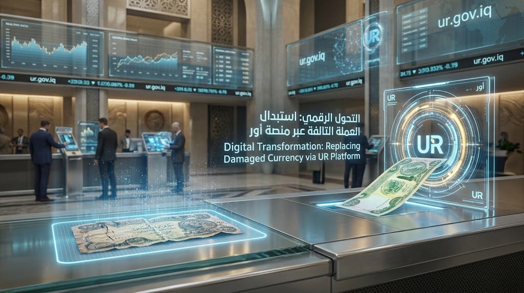 البنك المركزي يطلق نظاماً إلكترونياً لاستبدال العملة التالفة عبر منصة "أور" الحكومية